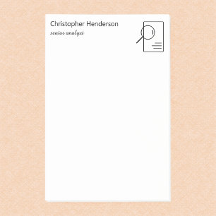 Modern Minimalist Professional Personalised Name Post-it Notes