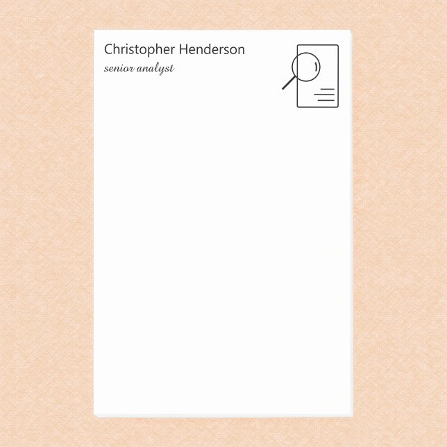 Modern Minimalist Professional Personalised Name Post-it Notes (Creator Uploaded)