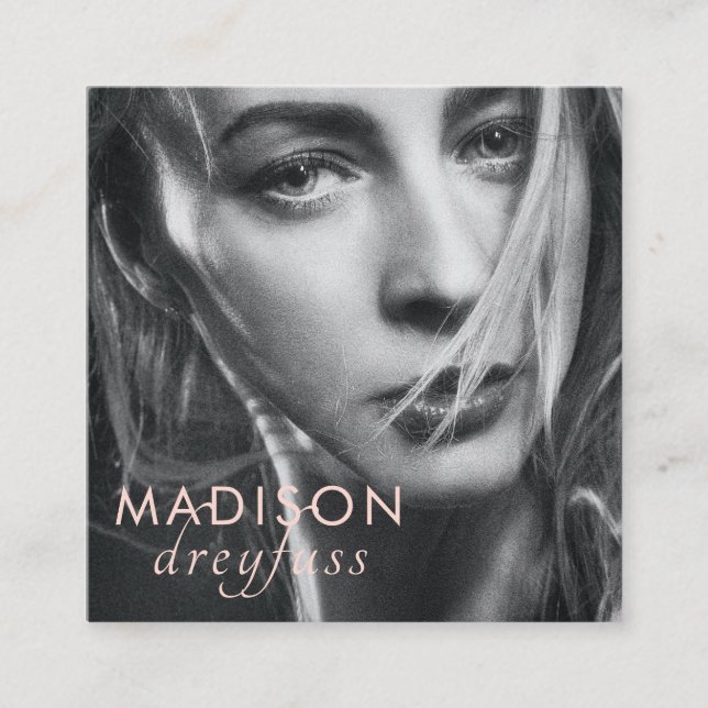 Modern Minimalist Professional Photo Business Card (Front)