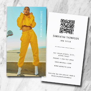 Modern Minimalist Professional Photography Business Card