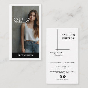 Modern Minimalist Professional Photography fashion Business Card