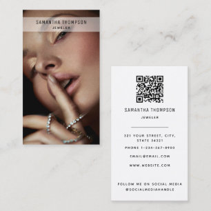 Modern Minimalist Professional Photography Jewelle Business Card