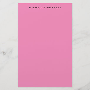 Modern Minimalist Professional Pink Feminine Stationery