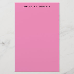 Modern Minimalist Professional Pink Feminine Stationery