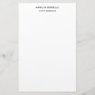 Modern Minimalist Professional Plain Stationery