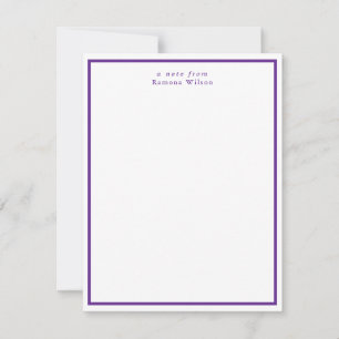 Modern Minimalist Professional Purple & White Card