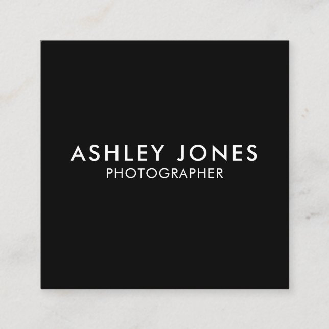 Modern Minimalist Professional QR Code Square Business Card (Front)