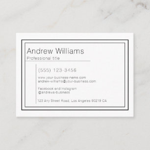 Modern Minimalist Professional Simple Business Card