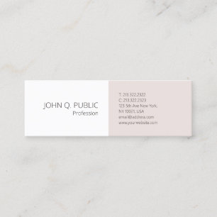 Modern Minimalist Professional Simple Elegant Mini Business Card