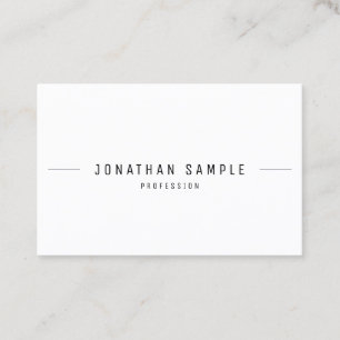 Modern Minimalist Professional Simple Template Top Business Card