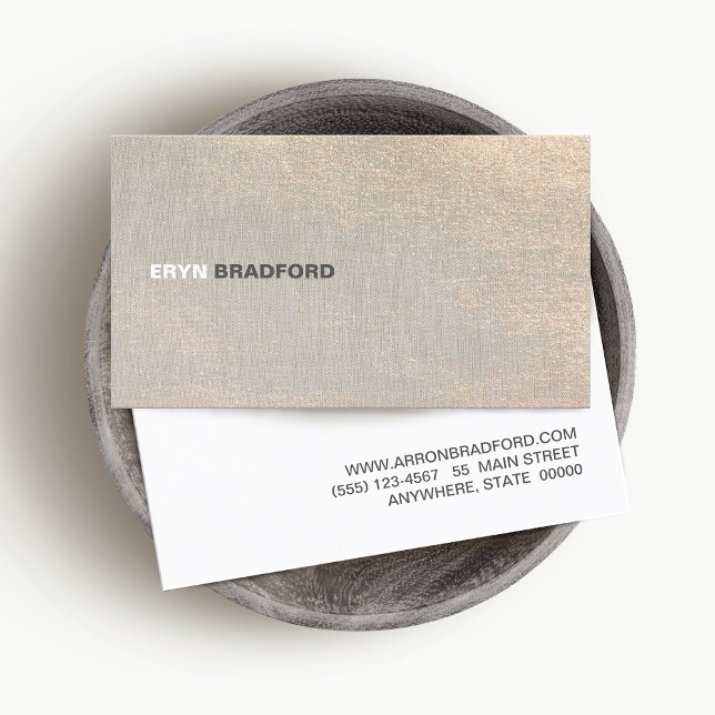 Modern Minimalist Professional Subtle Gold Texture Business Card (Creator Uploaded)