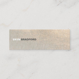 Modern Minimalist Professional Subtle Gold Texture Mini Business Card