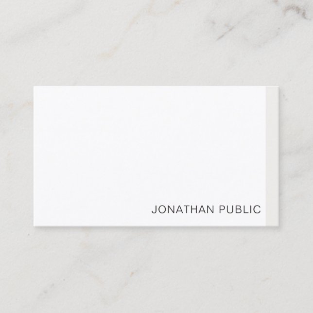 Modern Minimalist Professional Template Elegant Business Card (Front)