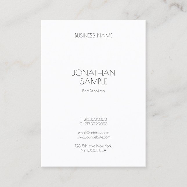 Modern Minimalist Professional Template Elegant Business Card (Front)