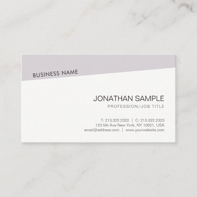 Modern Minimalist Professional Template Elegant Business Card (Front)