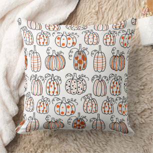 Modern Minimalist Pumpkin – Orange Abstract Cushion