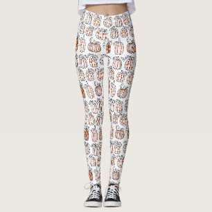 Modern Minimalist Pumpkin – Orange Abstract Leggings