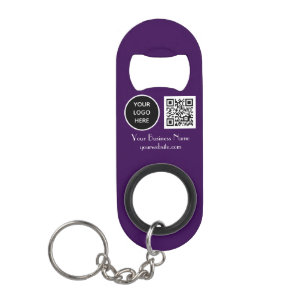 Modern Minimalist Purple Custom logo QR Code