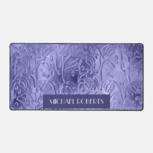 Modern Minimalist Purple Foil Metallic Desk Mat
