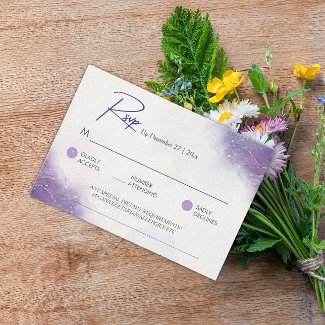 Modern Minimalist Purple Lilac Enclosure Card (Creator Uploaded)