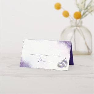 Modern Minimalist Purple Lilac Trendy Place Card