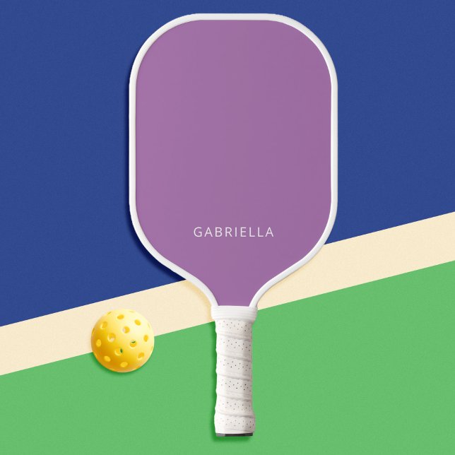 Modern Minimalist Purple Personalised Name Pickleball Paddle (Creator Uploaded)