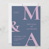 Modern Minimalist Purple Pink Wedding