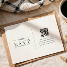 Modern Minimalist Qr Code Wedding