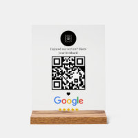 Modern Minimalist QR Review Display feedback
