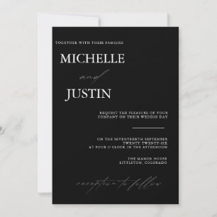Modern Minimalist QR Wedding Invitation