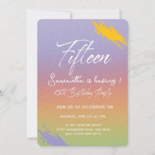 Modern Minimalist Quinceañera 15th Birthday Invitation