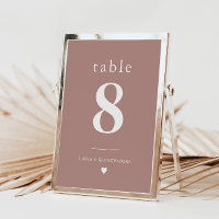 Modern Minimalist Quinceañera Table Number 