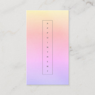 Modern Minimalist Rainbow Pastel - Appointment Card