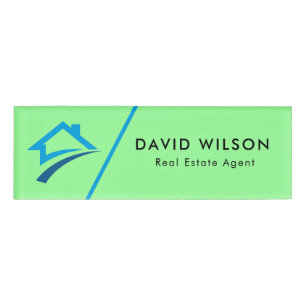 Modern Minimalist Real Estate agent Name tag