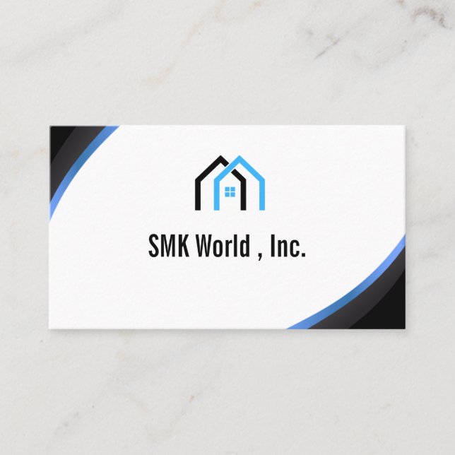 Modern Minimalist Real Estate  Business Card (Front)