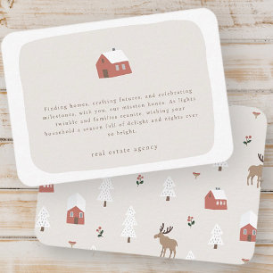 Modern Minimalist Real Estate Business  Holiday Card