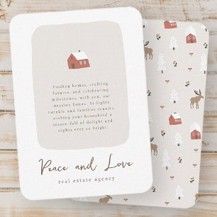 Modern Minimalist Real Estate Business  Holiday Card