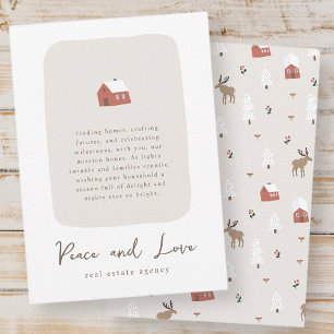 Modern Minimalist Real Estate Business Holiday Card
