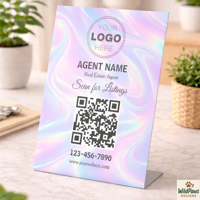 Modern Minimalist Real Estate Listing Scan Pedestal Sign (Modern Minimalist Real Estate Listing Scan Pedestal Sign
)