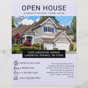 Modern Minimalist Real Estate Open House Flyer