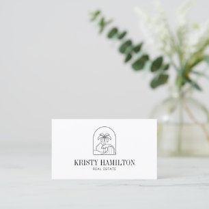 MODERN MINIMALIST real estate realtor beach house Business Card