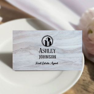 Modern Minimalist Realtor Real Estate Marketing Bu Business Card