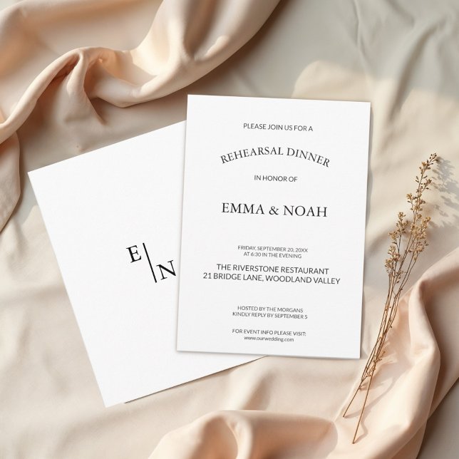 Modern Minimalist  Rehearsal Dinner  Invitation (Creator Uploaded)