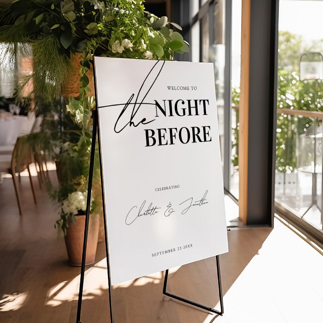 Modern Minimalist Rehearsal Dinner Welcome Sign (Creator Uploaded)