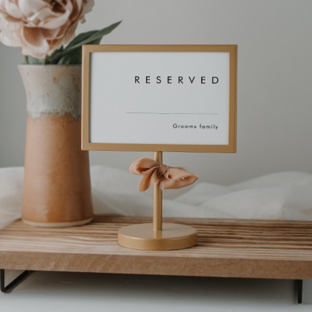 Modern Minimalist Reserved Sign (Creator Uploaded)