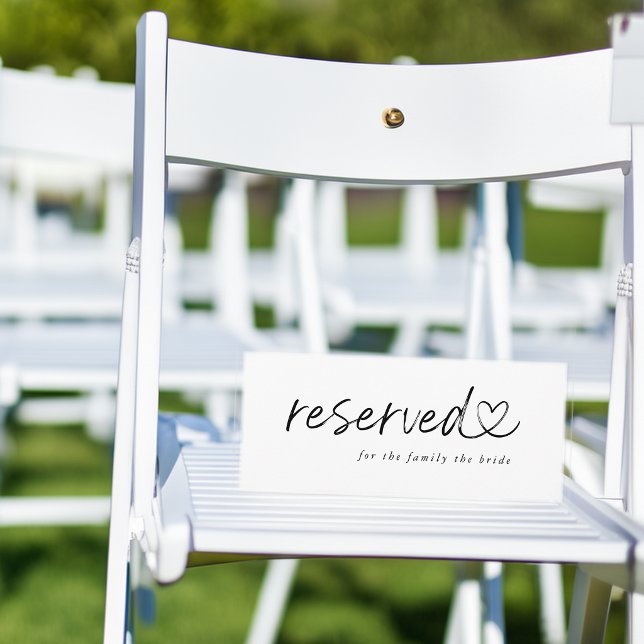 Modern Minimalist Reserved Wedding Sign (Modern Minimalist Reserved Wedding Sign)