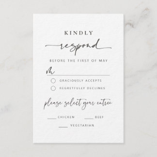 Modern Minimalist Response Card