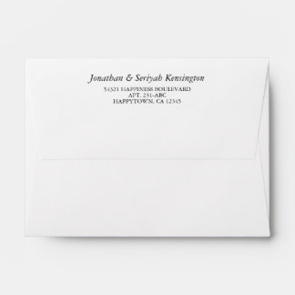 Modern Minimalist Return Address Envelope
