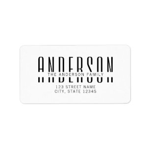 Modern Minimalist Return Address Label