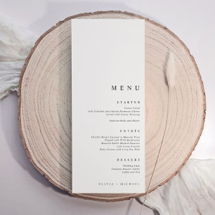 Modern Minimalist Room for Name Tags Wedding Menu